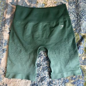 Green Ombré Gymshark Biker Workout Shorts